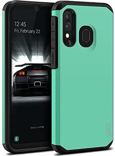 BEZ Hülle für Samsung A40 Hülle, Tasche Stoßfestes Kompatibel für Samsung Galaxy A40, [Heavy Duty Serie] Outdoor Dual Layer Armor Case Handy Schutzhülle Robuste, Minze