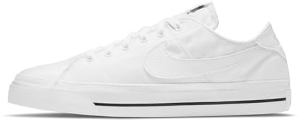 Nike Herren Court Legacy Canvas Sneaker, Weiß und Schwarz, 41 EU