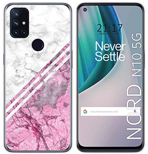 Tumundosmartphone Hülle Gel TPU Case Für oneplus Nord N10 5G Design Muster - Marmor 03