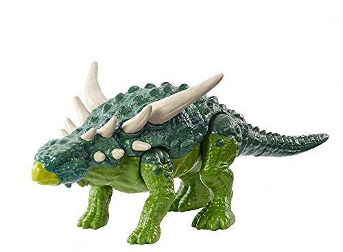 Jurassic World HBY67 - Dino-Angriff Sauropelta Dinosaurier-Actionfigur mit beweglichen Gelenken, Dinosaurier Spielzeug ab 4 Jahren