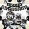 WERNNSAI Fournitures de Jeux Vidéo - 89 PCS Décoration de La Fête Du Jeu Vidéo pour Anniversaire des Garçons Bannière Ballons Assiettes Tasses Serviettes Nappe Vaisselle pour 16 Invités