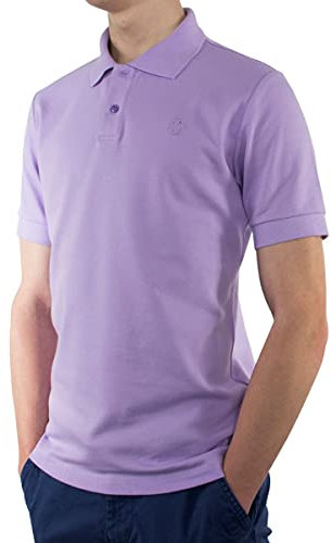Poloshirt Herren Regular fit Kurzarm, Bio Baumwolle Polo-Shirt Herren Flieder Purple Rose, nachhaltige Kleidung Herren Made in EU, Farbe/Color:violett, Shirts Größe/Size:XL