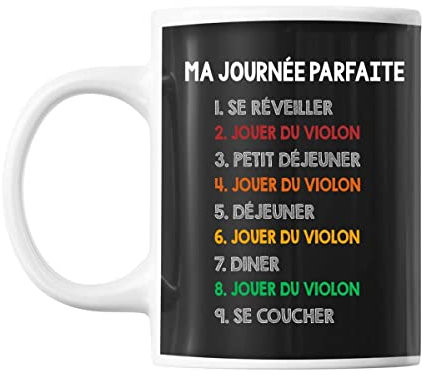 Mug Violon Journée Parfaite | Tasse Humour