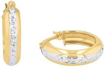 Amor Creolen Damen Ohrschmuck, 1,6 cm, Bicolor, Kommt in Schmuck Geschenk Box, 2013737