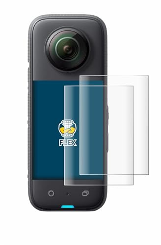 BROTECT Schutzfolie für Insta360 X3 | 2 Stück Transparenter Displayschutz Made in Germany Klare Full-Screen Folie Full-Cover 3D Curved Montage Kit