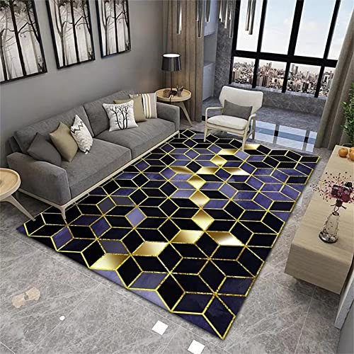 Kunsen Teppich Industrial Moderne einfache Wohngeometrie Wohnzimmer deko lila Flickenteppich wohnung180X280CM