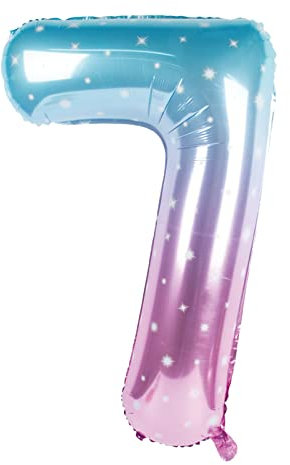 Zahlen Ballon Nummer 7 Luftballon Regenbogen Mädchen Junge Luftballons Zahl 17.Geburtstag Deko Blau Rose Bunt Schillernde 17 Jahre FolienBallon 40 zoll Riesen Helium Happy Birthday Party