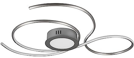 Trio Leuchten LED Deckenleuchte JIVE 623419207, Metall Nickel matt, inkl. 48 Watt LED, Fernbedienung, Dimmer, Farbwechsel, Nachtlicht