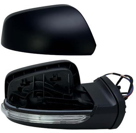 Spieg Rechts Außenspiegel Ersatz für Mercedes W169, W245 2008-2011 Elektrisch Verstellbar, Beheizt, Manuell Einklappbar, Blinklicht, Lackierbar, Schwarz, 7 Kabel (Beifahrerseite)