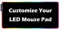 UOKIIYUA Tapis de Souris de Jeu personnalisé avec Photo, Tapis de Bureau RGB personnalisé, Tapis de Clavier antidérapant à LEDs colorées pour Les Amateurs de Jeux vidéo 70x40cm