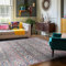 Mazovia Bunte Teppiche - Vintage Boho Bunt Teppich für Wohnzimmer, Esszimmer, Schlafzimmer - Kurzflor Niedrigflor Pflegeleicht Oeko-TEX - Multi Mehrfarbig - Versch. Größen - 80 x 150 cm