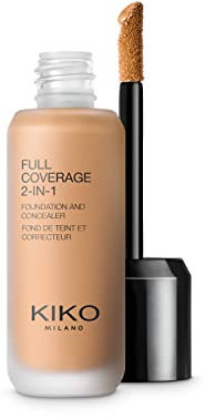 KIKO Milano Full Coverage 2 In 1 Foundation & Concealer Wb80, 2-In-1-Foundation Mit Concealer, Hohe Deckkraft
