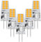 AGOTD G4 LED Lampen, 3W G4 LED Birnen 12V, Warmweiß 3000K, Ersatz 30W Halogenlampen, 250 LM G4 LED Leuchmittel, LED Stiftsockellampe nicht dimmbar, kein Flackern, 5er Pack