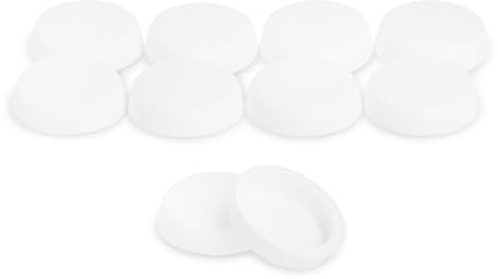 Abdeckkappen für Linsenkopfschrauben Weiss Plattkopfkappen 10 Stück Schraubenabdeckungen für Fensterbankschrauben (AußenØ: 15mm, InnenØ: 11,5 mm, Höhe:4,0 mm)