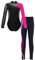 iEFiEL Mädchen Turnanzug Langarm Glitzer Gymnastik Kleidung Set Ballett Trikot Langarmbody mit Lange Hose Kinder Gymnastikanzug Zc Hell Rosa 134-140