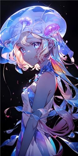 Jqynn Diamond Painting Lila Krieger Diamant Painting Bilder 100x200cm Diamond Painting Erwachsene DIY Set 5D Anime Diamond Painting Bilder Diamant Painting Kinder DIY Malerei Kits Wand Dekor Geschenk