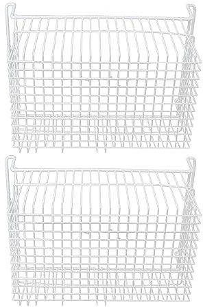 Bac de Rangement pour Congélateur Coffre, Panier de Congélateur Coffre de Grande capacité 2 Pièces à Accès Facile pour Garde-manger (70x30x27cm avec poignée de 8,5cm)