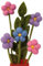 your castle Blumenstrauß aus 5 handgearbeiteten Filzblumen & 1 AST, fairer Handel, nachhaltige Deko aus Filz, realistische Kunst- Textil-Filzblumen Set, Stoffblumen, Filzblüten, Viola