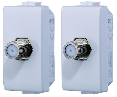 Bratek 2 prises satellite TV compatible avec Bticino Matix, fruits électriques compatibles avec série matix, prise satellite prise antenne TV murale