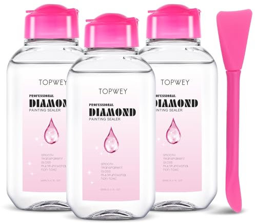 Topwey Diamond Painting Sealer, Jigsaw Puzzle Glue for 1000/1500/3000 Pieces of Puzzles (125ML*3)