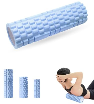 NIUAWASA Schaumstoffrolle, Foam Roller Yoga Übung Rollen für den Stoff Tiefenmassage Muskelmassage Trigger Point Muskel Therapie (Blau, 30 x 8 cm)