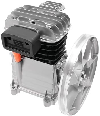 Tête de compresseur d'air avec 2 cylindres 2HP cylindre type tête d'air outil avec silencieux 170L/min tête de pompe cylindre structure en aluminium cylindre compresseur