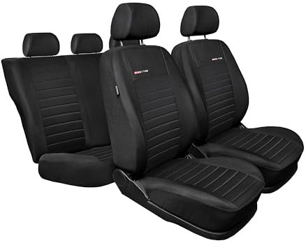 MOTOS Personalisierte sitzbezüge auto für Volkswagen Polo IV 2001-2009 Perfekt angepasste Autositzbezüge mit aktivem Airbag-System, dreilagigem Material und makelloser Oberfläche, die ideale Sitzaufla