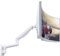 Monitor Wall Mount for 17-49 Inch Ultrawide Monitors, Single Monitor Arm Holds 4.4-44 lbs Screens, Adjustable Premium Aluminum Wall Mount with Max VESA 100x100 for Samsung Odyssey G9 and More, White