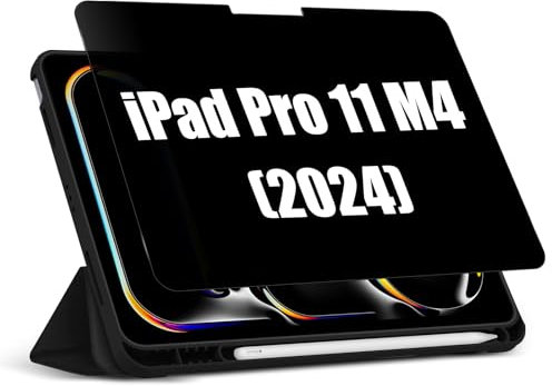 MokaZii Privacy Schutzfolie Kompatibel mit iPad Pro 11 M4 (2024), 9H Härte Anti-Spy Tablet Sichtschutz, Anti-Kratzen Anti-Bubble Displayschutz für iPad Pro 11“ M4 (A2836/A2837)