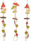 Logbuch-Verlag 3 herbstliche Girlanden Anhänger Pilze Herbstlaub aus Holz Herbst Dekoration rot grün 48 cm