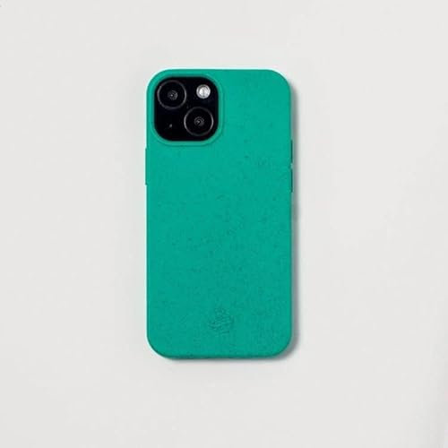 Wave Case iPhone 13 Mini Phone Case - Eco-Friendly Wheat Straw Phone Case with Shock-Absorbing Corners | 2mm Raised Lip | Ultra-Thin Design, 360° Protection | Turquoise