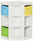 HOMCOM Kids Bookcase, 3 Tier Toy Organiser Storage Unit BookShelf with 3 Non-woven Fabric Drawers, Anti-tip Device, for Bedroom, Children's Room, Playroom, White