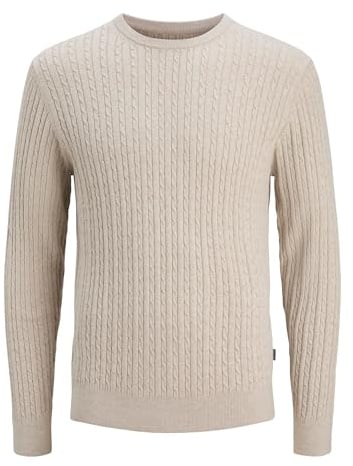 JACK & JONES Herren Jjeemil Knit Cable Crew Neck Noos Jjeemil Knit Cable Crew Neck Noos (1er Pack)