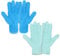 JJUNW 2 Paare Mikrofaser Handschuh, Staubhandschuhe Auto Putzhandschuhe Reinigungshandschuhe Waschbar Korallenvlies Handschuhe für Jalousien Lampen Möbel und Schwer Erreichbaren Ecken (Blau+Grün)