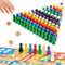 GHVACZS 80 Stück Spielfiguren für Brettspiele und 4 Stück Würfel aus Holz, 25 x 12mm Spielfiguren Holz, Halmakegel, Bunte Spielfiguren für Flugschach, Dame, Brettspiele