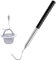 Pool Skimmer Korb Haken, 22 Zoll Edelstahl Pool Skimmer Griff, Skimmer Korb Griff, Pool Korb Deckel Hebehaken mit Anti-Rutsch-Griff für Inground Pools Skimmer Korb Schmutzentfernung