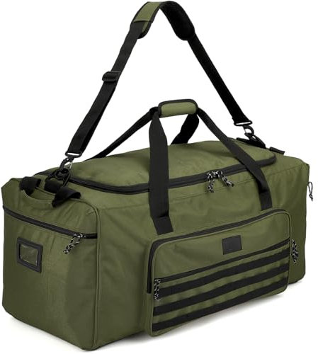 TONRUYN 125L Große Reisetasche Herren Damen Handgepäck für Wochenend-Camping Sporttasche XL Sportgeräte-Tasche für Taktischer, Fitness, Fußball, Basketball, Grün