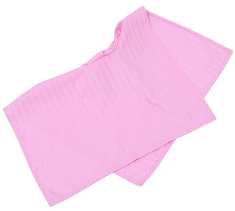 Massagebett Abdeckung mit Gebogenem Loch, Satin, Rosa | Leichter Schnitt für Massage und Schönheitssalon, Atmungsaktive Liegenauflage mit Lochdesign