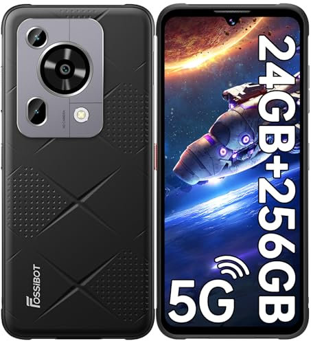 FOSSiBOT F112 Pro Móvil Irrompible 5G, 24GB + 256GB/TF 1TB Móvil Todoterreno, 6.88” HD+ Movil Resistente, Android 14, Cámara 50MP+16MP, 7150mAh Batería, Dual SIM/NFC/OTG/GPS/Face ID/Fingerprint