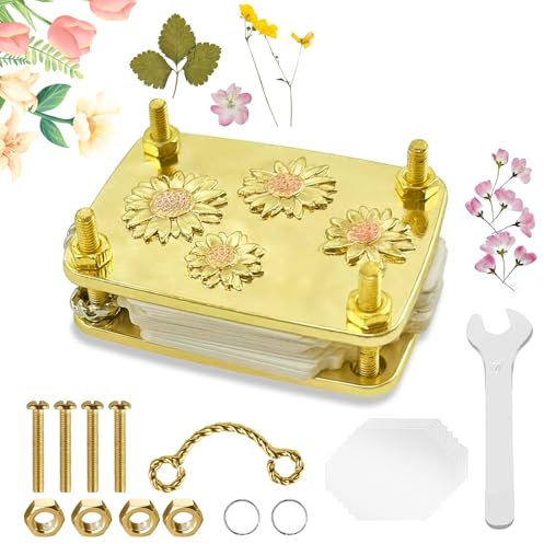 Micro Prensa de Flores, Mini Kit de Prensado de Flores, Prensa Portátil de F-lores, Prensa Creativa de Plantas en Miniatura, Prensa Flores Secas Delicada, Para Amantes Manualidades y Plantas (C)