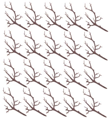MUCKLILY 12 Pezzi ramo di un albero artificiale ramoscelli e rami per vasi Forniture per feste di Halloween rami secchi di natale corna finte ramoscelli dell'albero di Natale plastica Caffè