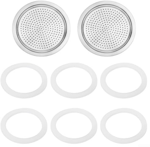 Filtres de rechange et joints en silicone pour cafetières expresso Moka Pot Essential Upgrade (9 tasses)
