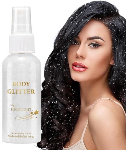 Körper Glitzer Spray Schimmerndes Körper Glitzer Pulver Haarspray