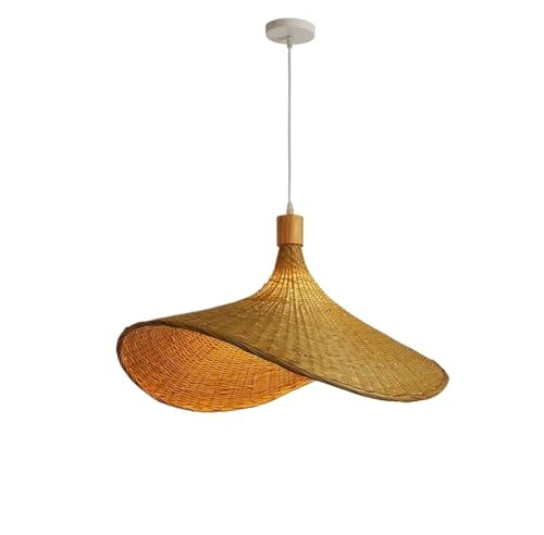 LuoAXINN Bambus Licht Tee Zimmer Lampen Kreative Persönlichkeit Stroh Hut Lampe Shop Kronleuchter für Restaurant(30CM)