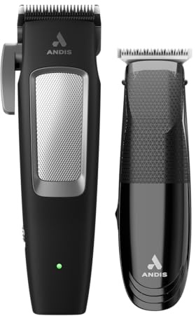 Andis 561506 inCRED Cordless Adjustable Hair Clipper & Close-Cutting T-Blade Trimmer Combo Set, 23-Piece Kit, Powerful Motor, Lithium-Ion Battery, Black