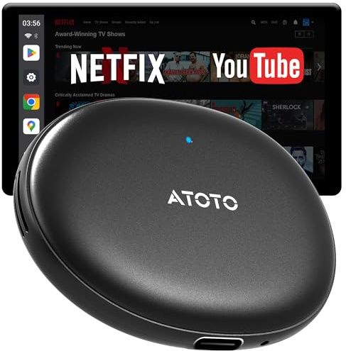 MYATOTO Wireless Carplay/Android Auto Adapter Car AI Box - Rende CP/AA wireless, doppio Wi-Fi 2.4G/5G, GPS, OBDII, OTA, 256GB, adattatore Carplay wireless con YouTube/Netflix, DriveChat AI (ChatGPT)