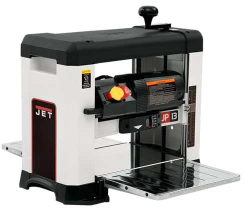 JET 13-Inch Benchtop Thickness Planer for Woodworking, Helical Style Cutterhead with 2-Speed (18 FPM / 26 FPM) Feed Rate, 2 HP, 120V 1Ph (JWP-13BT)