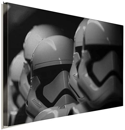 AK ART Star Wars Stormtrooper Schwarz Weiß Leinwandbild Kunstdruck Wandbild TOP XXL (40 x 30 cm)