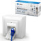 HB-DIGITAL 1x toma de red CAT 6a con 2X puertos RJ45 | toma combinada de superficie universal para CAT.5 CAT.5e CAT.6 CAT.6a EIA/TIA 568A&B 8P8C tendido de cable blanco Gigabit Ethernet