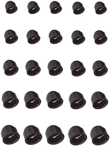 5x SCHUTZKAPPEN M5 BIS M30 SCHWARZ HUTMUTTERN SECHSKANTSCHRAUBEN ABDECKKAPPEN FÜR SCHRAUBE KAPPE AUTO MÖBEL ABDECK MUTTERN (M12 / Hex 19mm)